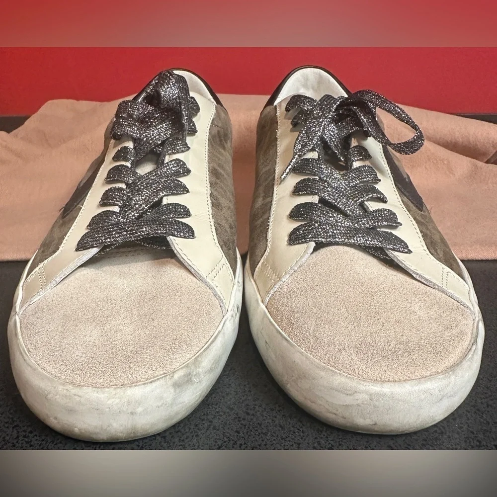 Sam Edelman Areson Leopard Print Distressed Design Sneakers Women’s Size 9.5M